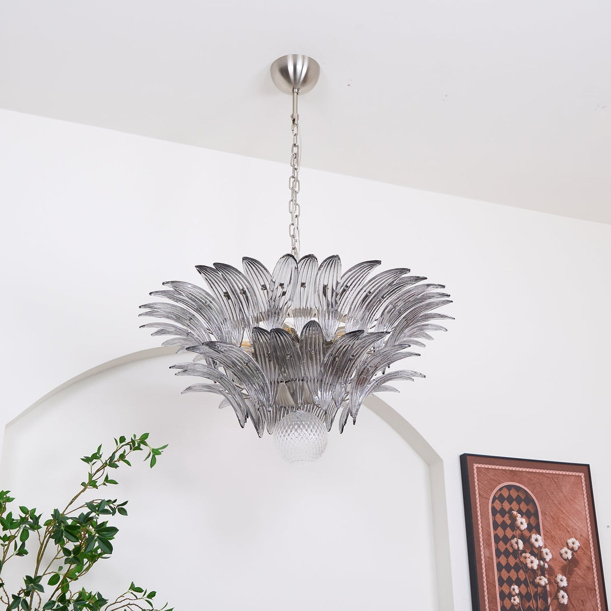 Velelle Le Lustre en Verre de Murano Clair