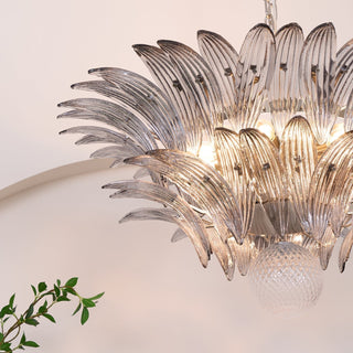 Aurora Le Lustre en Verre de Murano Clair