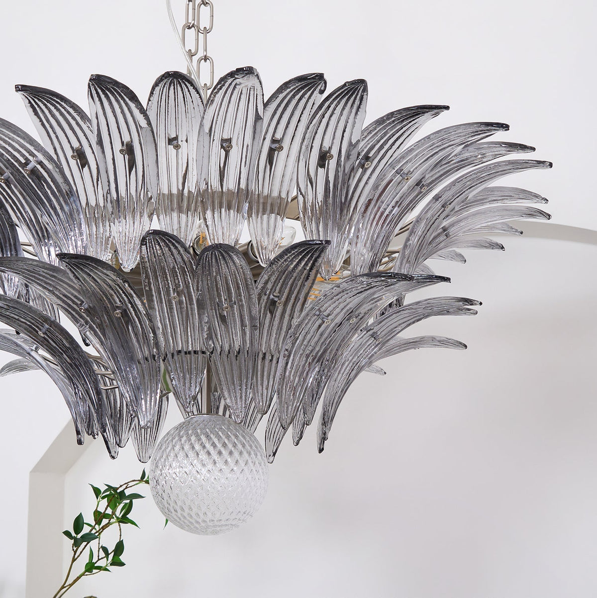 Velelle Le Lustre en Verre de Murano Clair
