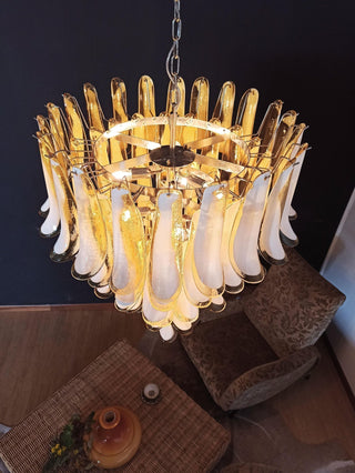 Alsorisra Lustre Postmoderne de Luxe en Verre Pétale