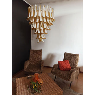 Alsorisra Lustre Postmoderne de Luxe en Verre Pétale