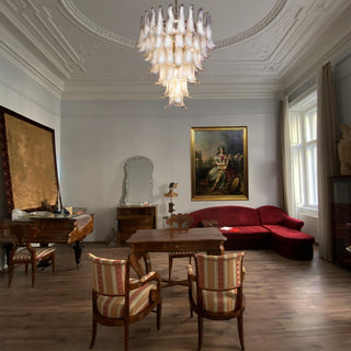 Alsorisra Lustre Postmoderne de Luxe en Verre Pétale