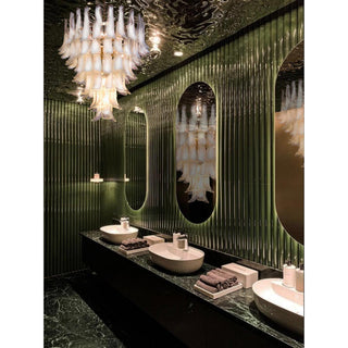 Alsorisra Lustre Postmoderne de Luxe en Verre Pétale