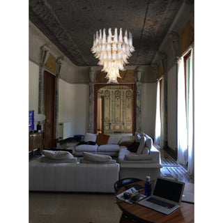 Alsorisra Lustre Postmoderne de Luxe en Verre Pétale