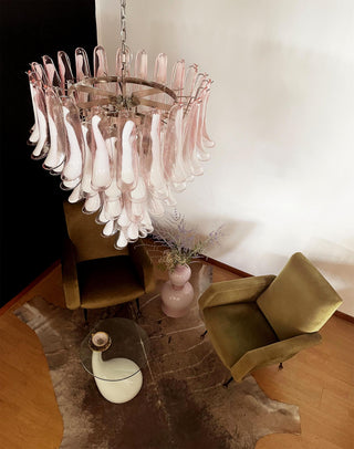 Alsorisra Lustre Postmoderne de Luxe en Verre Pétale