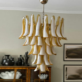 Alsorisra Lustre Postmoderne de Luxe en Verre Pétale