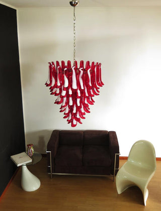 Alsorisra Lustre Postmoderne de Luxe en Verre Pétale