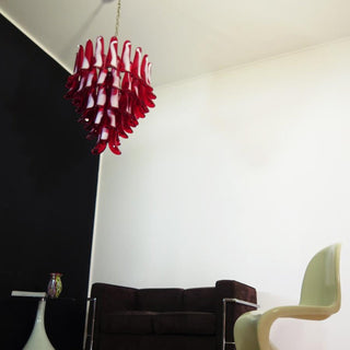 Alsorisra Lustre Postmoderne de Luxe en Verre Pétale