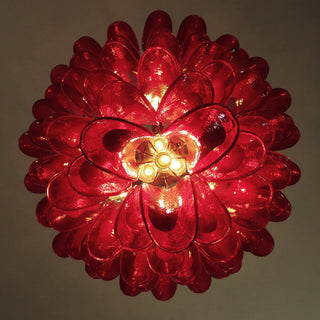 Alsorisra Lustre Postmoderne de Luxe en Verre Pétale