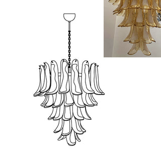 Alsorisra Lustre Postmoderne de Luxe en Verre Pétale