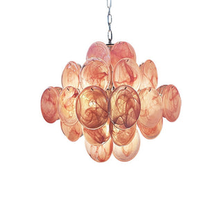 Aurora Lustre Rose à Disques Superposés Artisanal