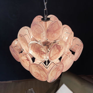 Aurora Lustre Rose à Disques Superposés Artisanal