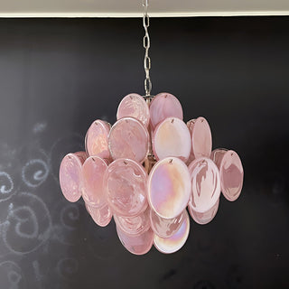 Aurora Lustre Rose à Disques Superposés Artisanal