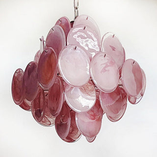 Aurora Lustre Rose à Disques Superposés Artisanal