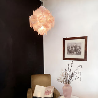 Aurora Lustre Rose à Disques Superposés Artisanal