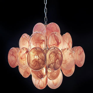 Aurora Lustre Rose à Disques Superposés Artisanal