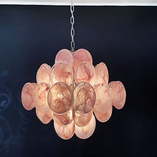 Aurora Lustre Rose à Disques Superposés Artisanal