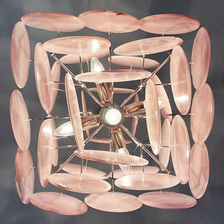 Aurora Lustre Rose à Disques Superposés Artisanal