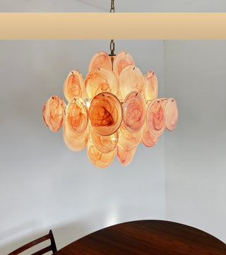 Aurora Lustre Rose à Disques Superposés Artisanal
