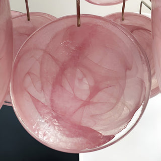 Aurora Lustre Rose à Disques Superposés Artisanal