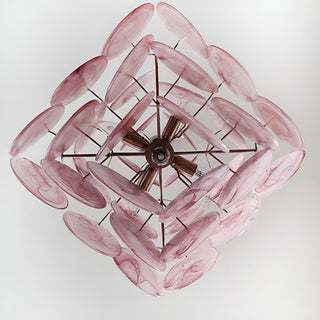 Aurora Lustre Rose à Disques Superposés Artisanal