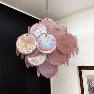 Aurora Lustre Rose à Disques Superposés Artisanal