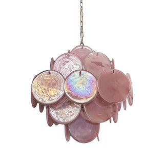 Aurora Lustre Rose à Disques Superposés Artisanal