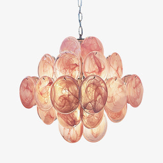 Aurora Lustre Rose à Disques Superposés Artisanal