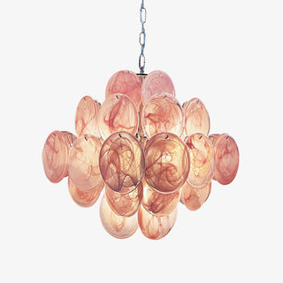 Aurora Lustre Rose à Disques Superposés Artisanal