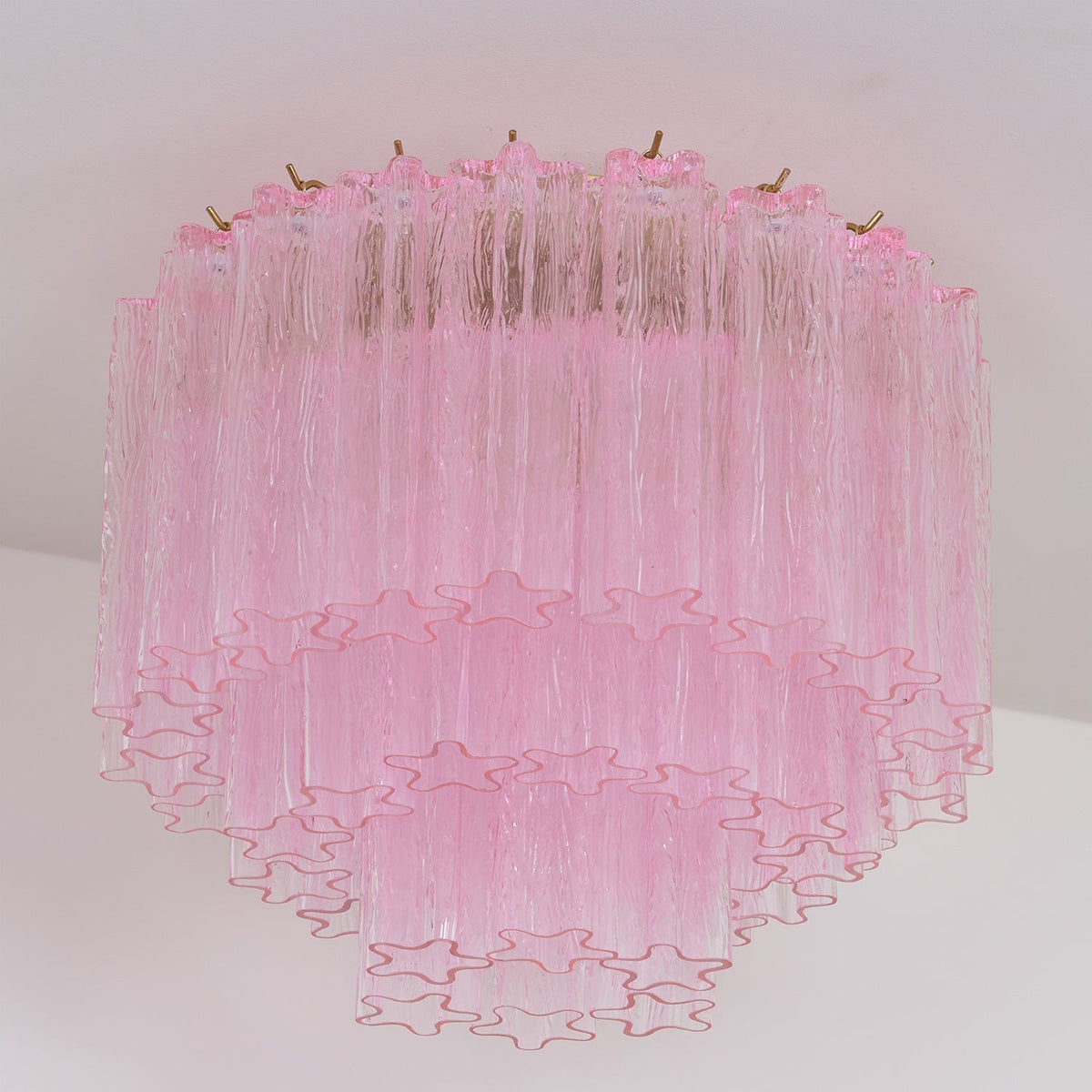 Wilana Lampe de Plafond en Verre Murano Rose Vintage