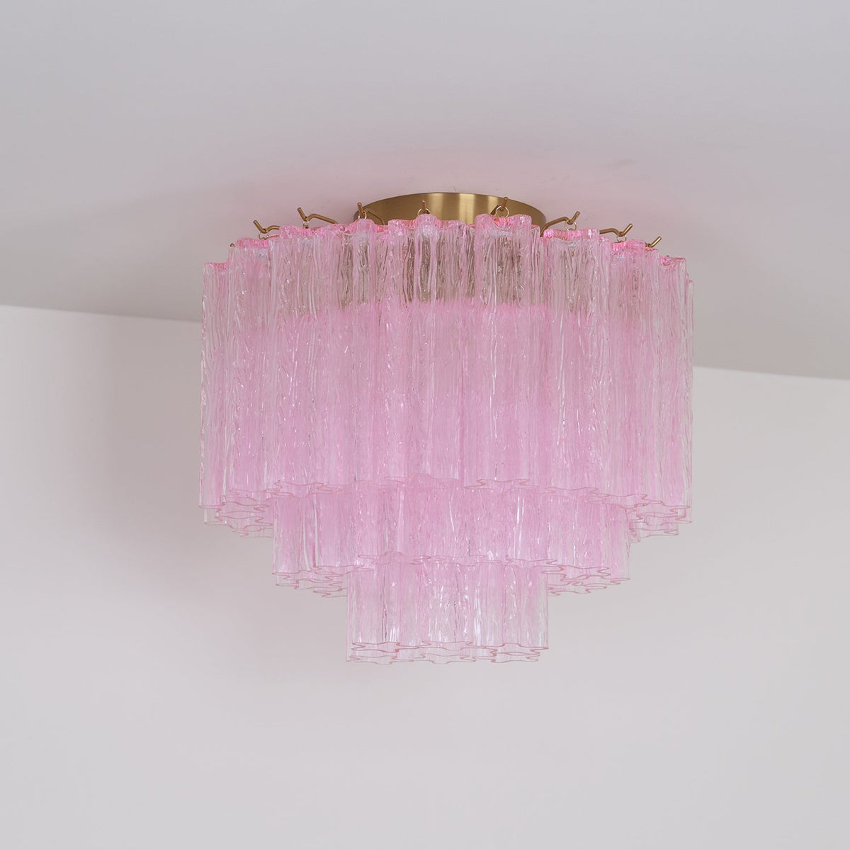 Wilana Lampe de Plafond en Verre Murano Rose Vintage