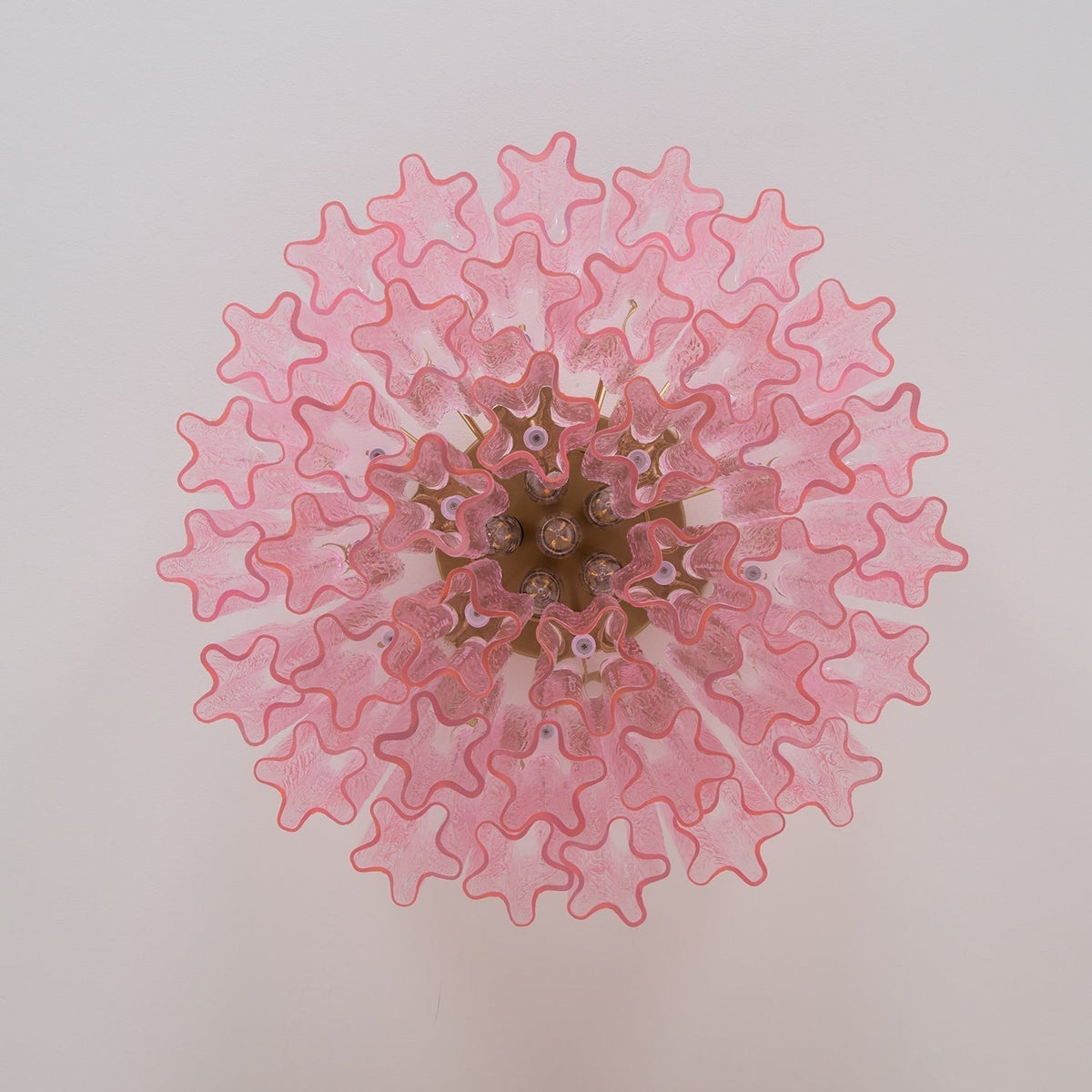 Wilana Lampe de Plafond en Verre Murano Rose Vintage