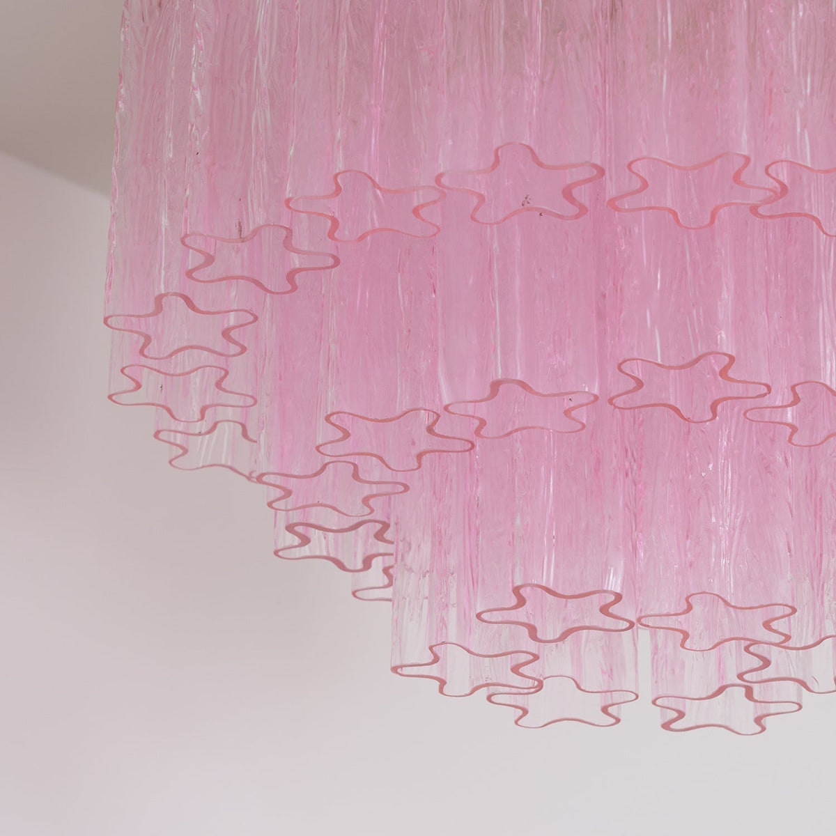 Wilana Lampe de Plafond en Verre Murano Rose Vintage