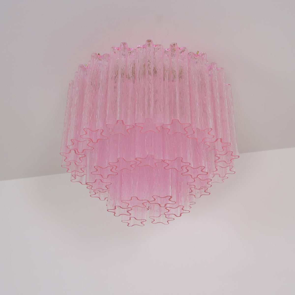 Wilana Lampe de Plafond en Verre Murano Rose Vintage