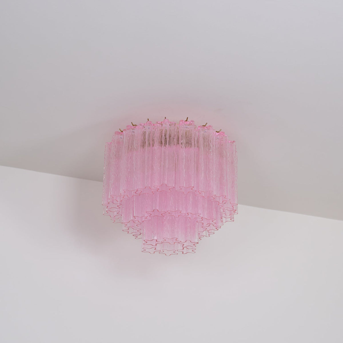 Wilana Lampe de Plafond en Verre Murano Rose Vintage