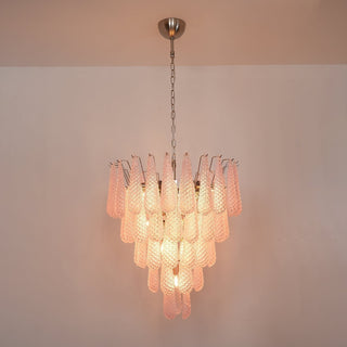 Aurora Lustre en Verre Rose Luxe