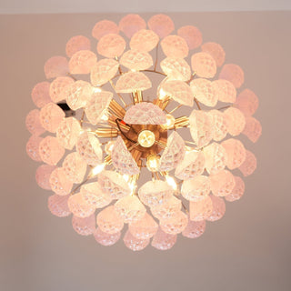 Aurora Lustre en Verre Rose Luxe