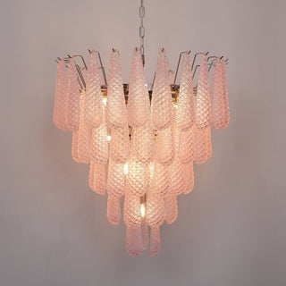Aurora Lustre en Verre Rose Luxe