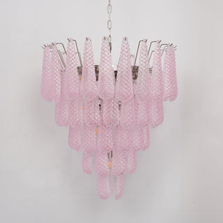 Aurora Lustre en Verre Rose Luxe
