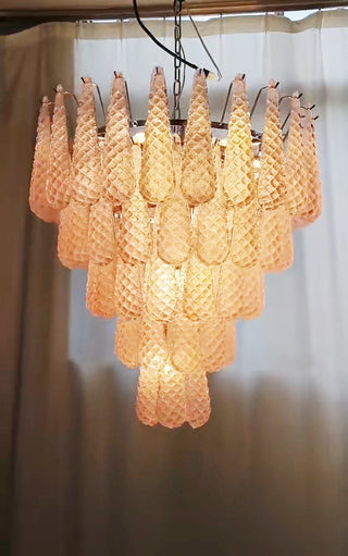 Aurora Lustre en Verre Rose Luxe