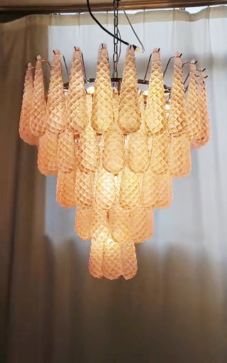 Aurora Lustre en Verre Rose Luxe