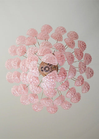 Aurora Lustre en Verre Rose Luxe