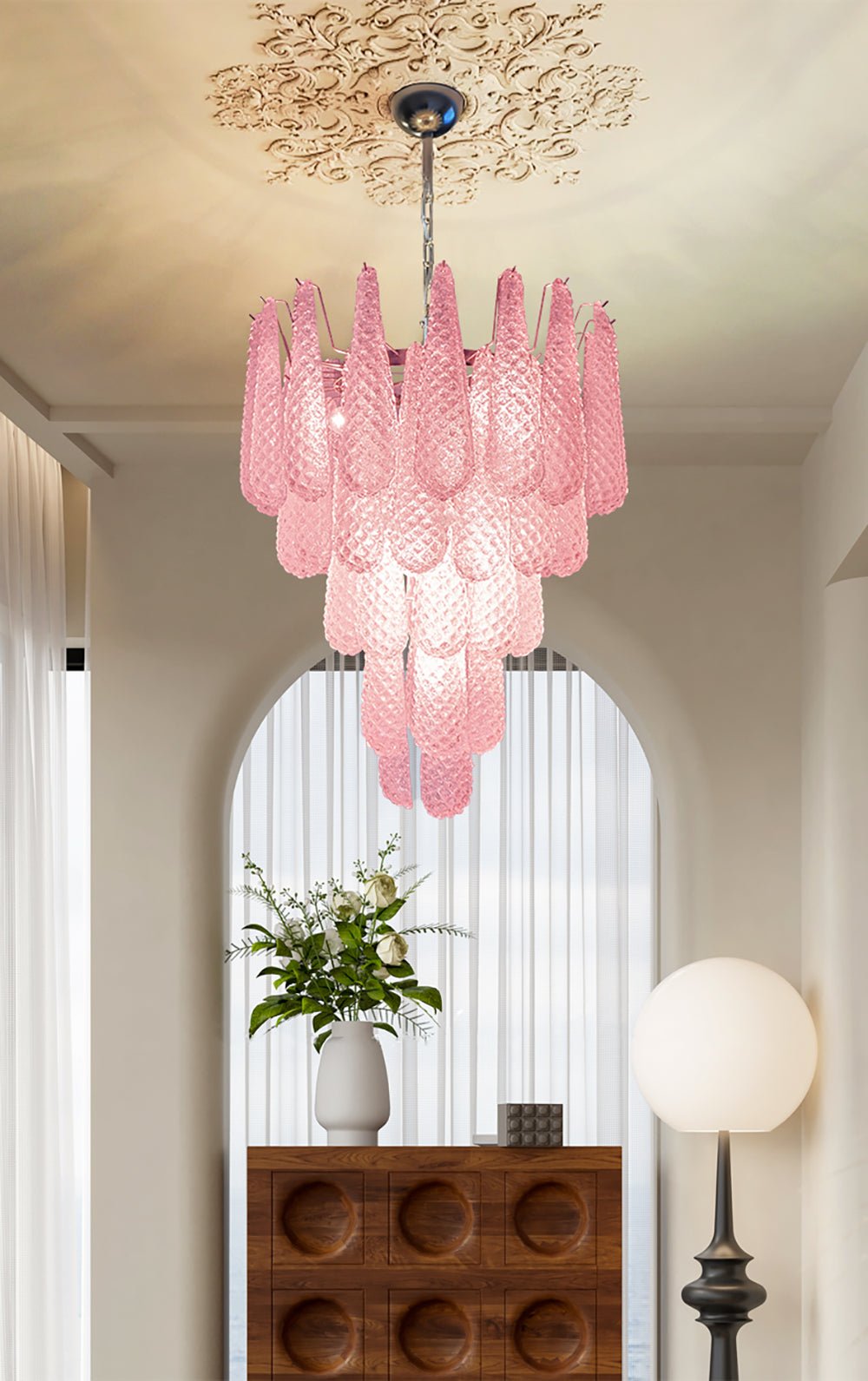 Perria Lustre en Verre Rose Luxe