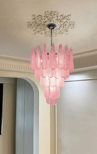 Aurora Lustre en Verre Rose Luxe
