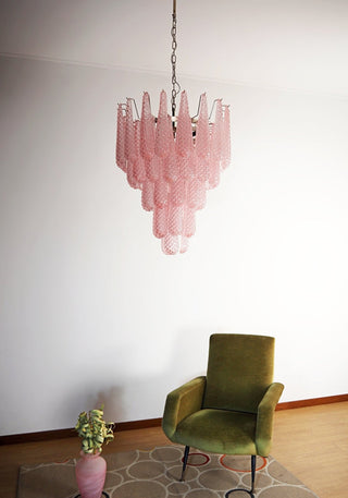 Aurora Lustre en Verre Rose Luxe