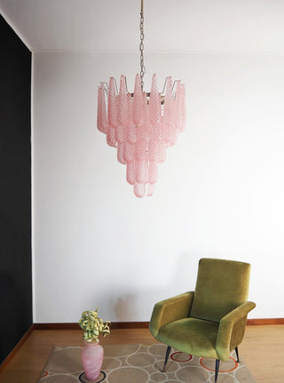 Aurora Lustre en Verre Rose Luxe