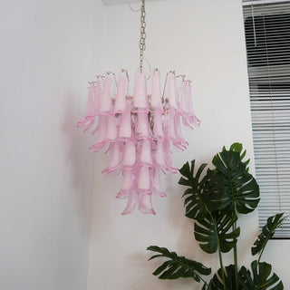 Aurora Lustre Pétales en Verre de Murano Rose Cascade