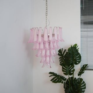 Aurora Lustre Pétales en Verre de Murano Rose Cascade