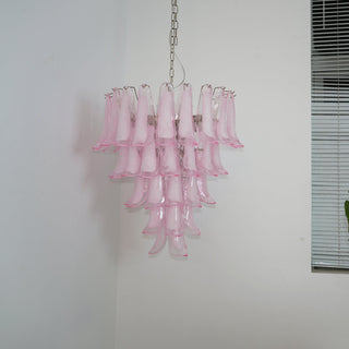 Aurora Lustre Pétales en Verre de Murano Rose Cascade