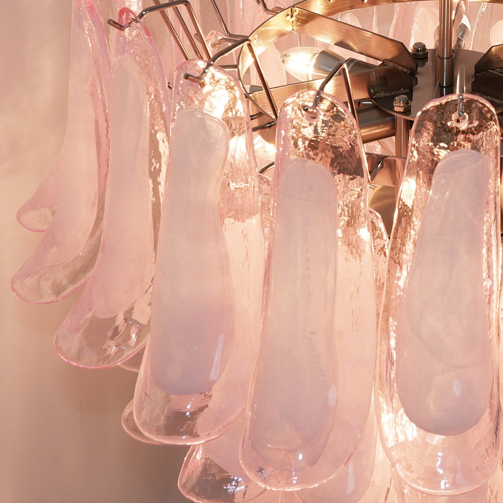 Selius Lustre Pétales en Verre de Murano Rose Cascade